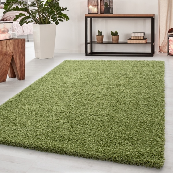 Dream Shaggy Plain Green Rug